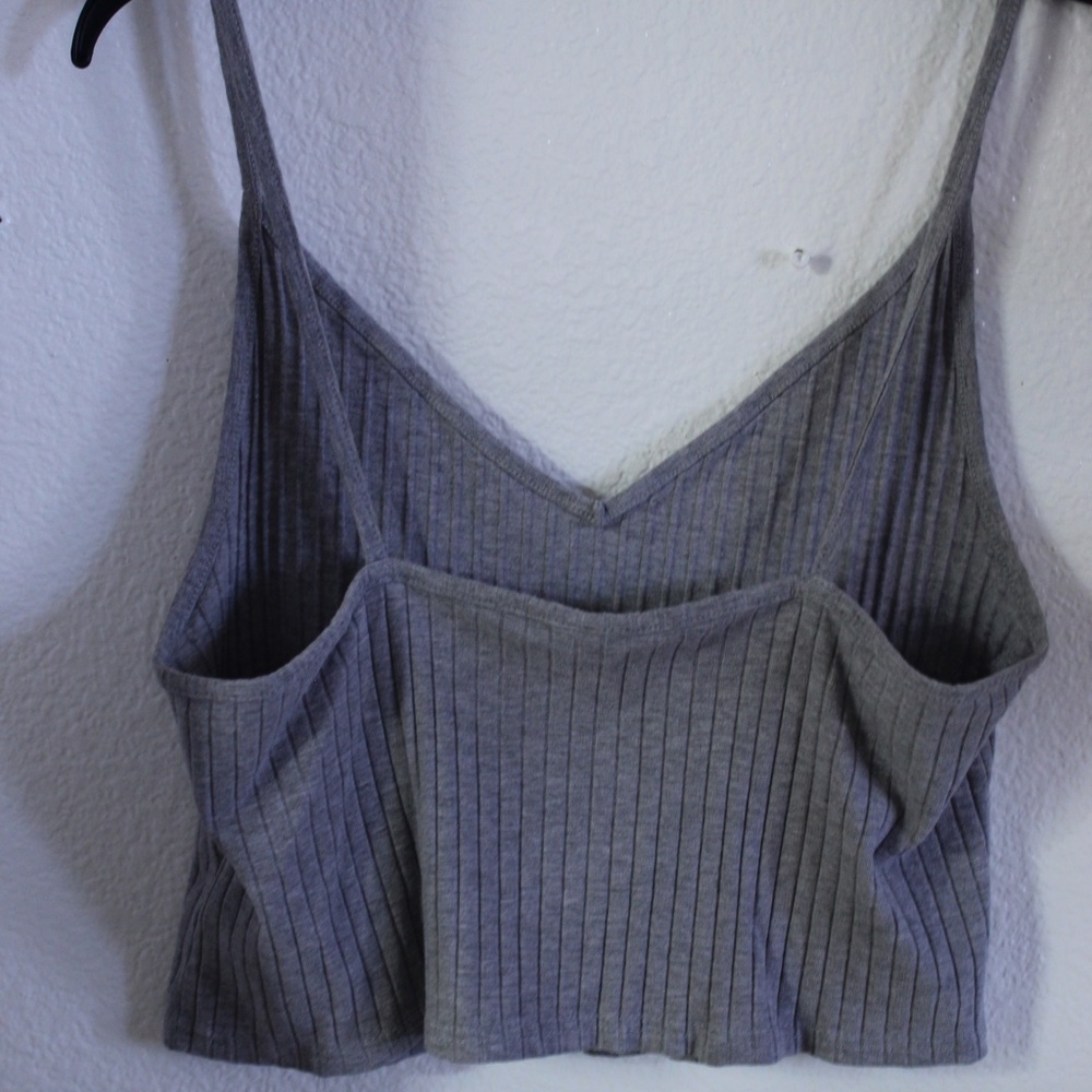 Grey Crop cami top